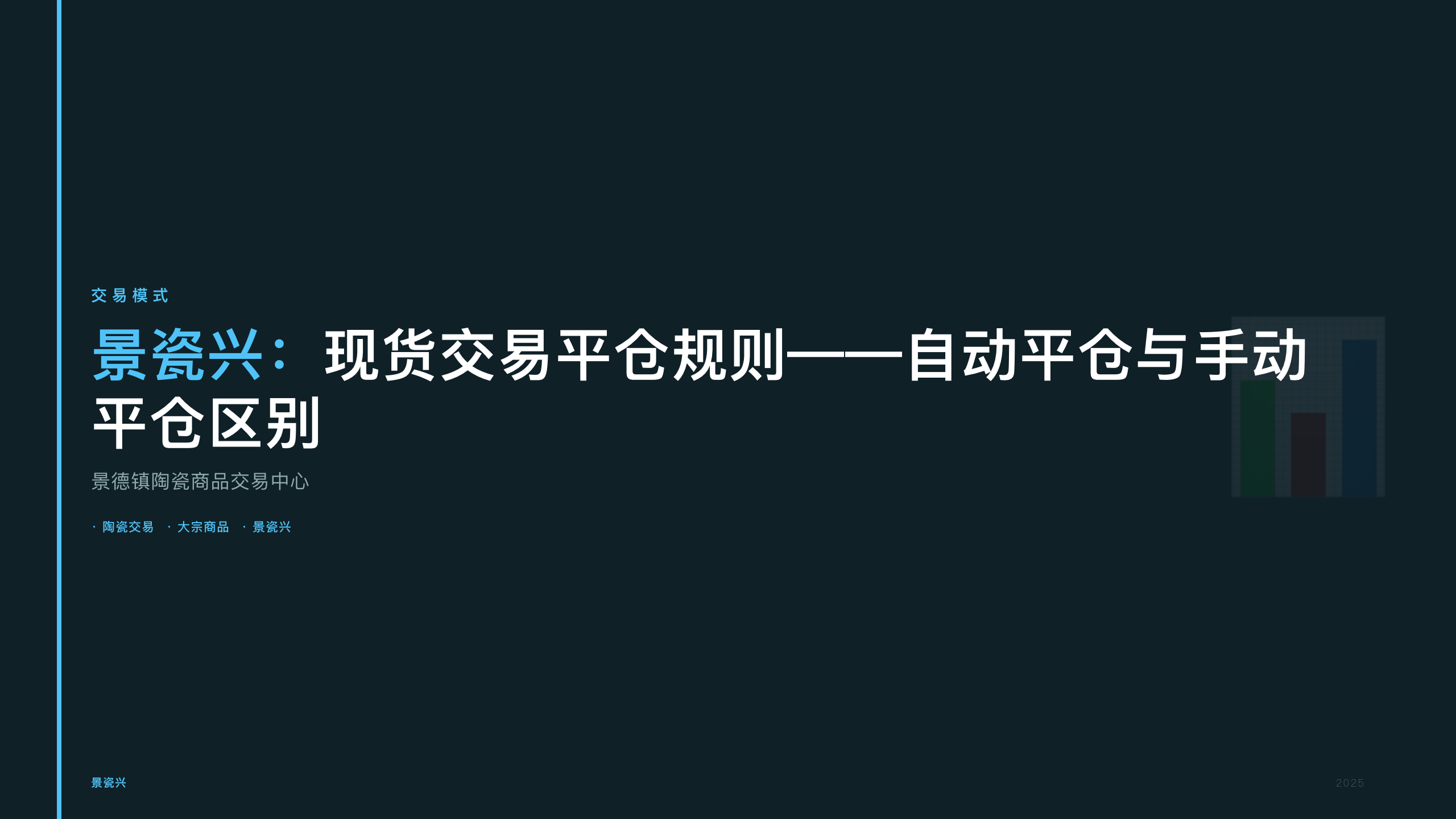 景瓷兴：现货交易平仓规则——自动平仓与手动平仓区别