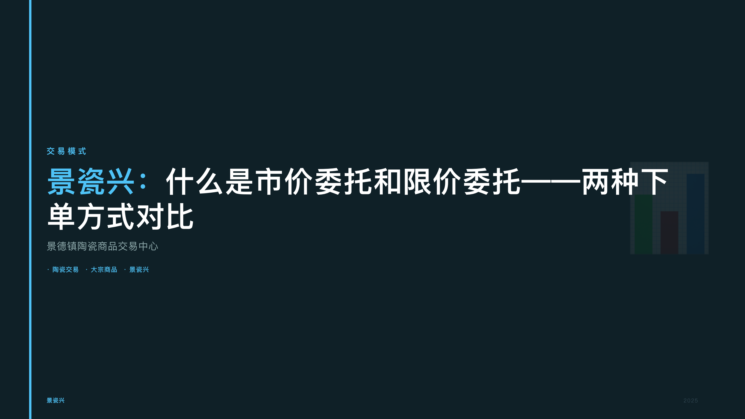 景瓷兴：什么是市价委托和限价委托——两种下单方式对比