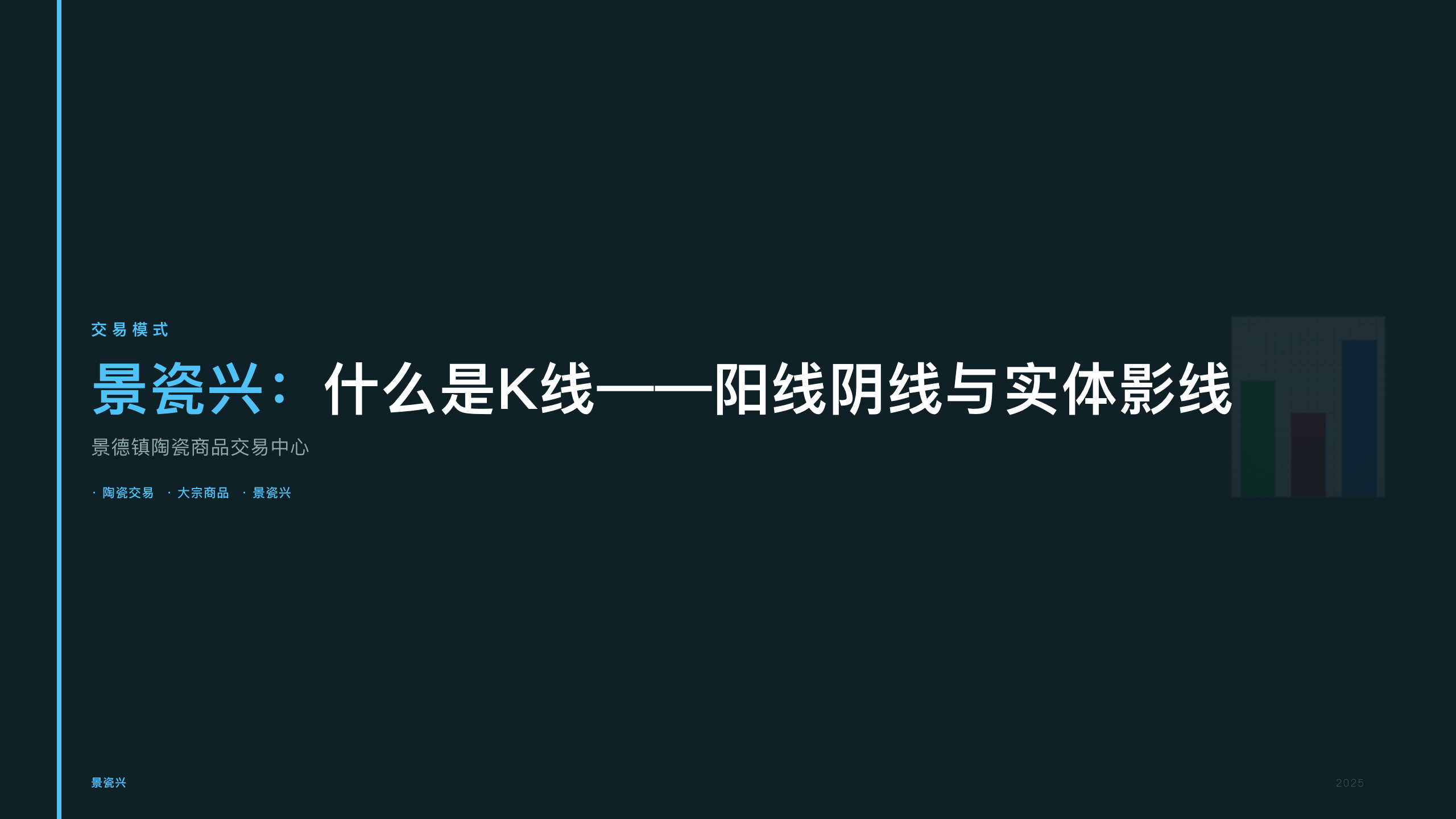 景瓷兴：什么是K线——阳线阴线与实体影线