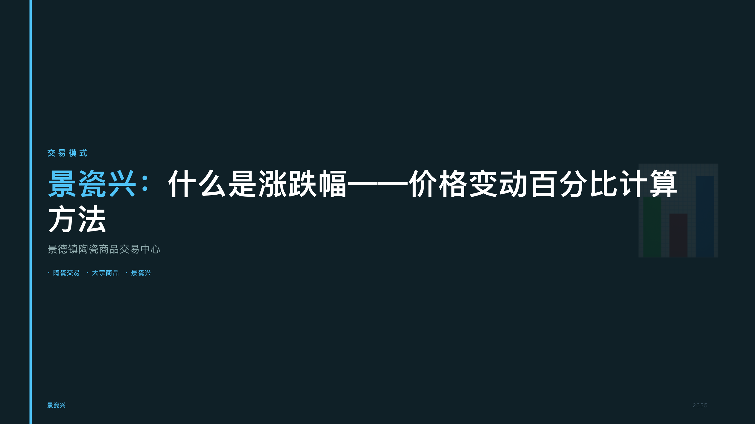 景瓷兴：什么是涨跌幅——价格变动百分比计算方法
